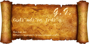 Gyémánt Irén névjegykártya